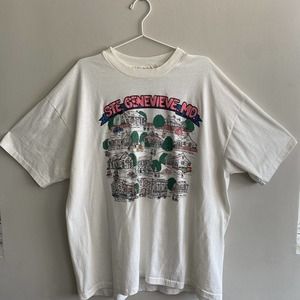 Vintage Graphic Print Spellout MO Destination T-shirt Single Stitch USA-made XXL